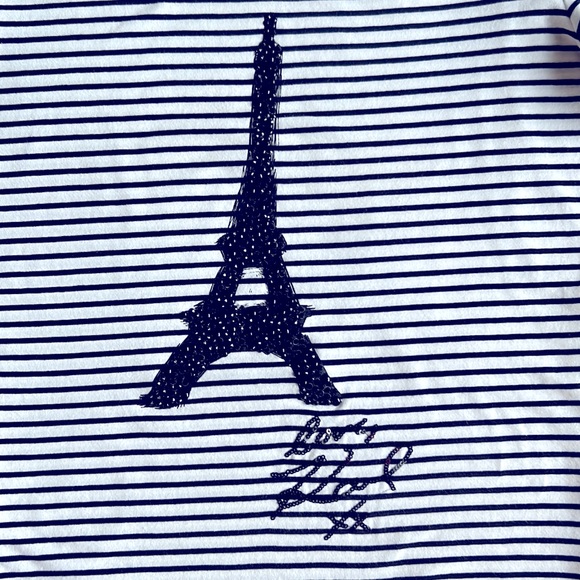 2 Nautical stripes tops, Embellished chic design- Karl Lagerfeld and W5 - Picture 5 of 12